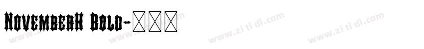 NovemberH Bold字体转换
